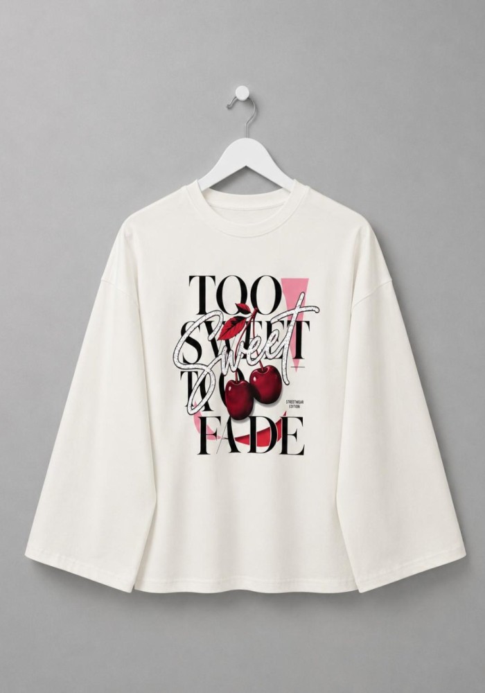 Baskılı Süprem Sweatshirt cherry