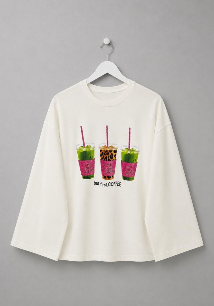 Baskılı Süprem Sweatshirt Kokteyl