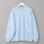 Oversize İnterlok Sweatshirt Bebe Mavisi