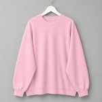 Oversize İnterlok Sweatshirt Pembe
