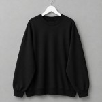 Oversize İnterlok Sweatshirt Siyah