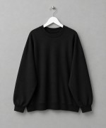 Oversize İnterlok Sweatshirt Siyah