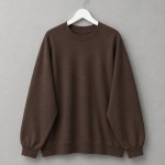 Oversize İnterlok Sweatshirt Kahverengi