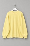 Oversize İnterlok Sweatshirt Sarı