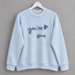 Süzene Nakışlı Sweatshirt Bebe Mavisi