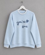 Süzene Nakışlı Sweatshirt Bebe Mavisi