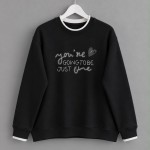 Süzene Nakışlı Sweatshirt Siyah