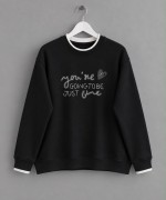 Süzene Nakışlı Sweatshirt Siyah