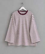 Çizgili Oysho Sweatshirt Mürdüm