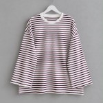 Çizgili Oysh Sweatshirt Mürdüm