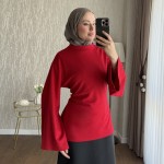Arkası Bağlamalı Oysh Bluz Kırmızı