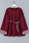 Line İki İplik Tunik Bordo