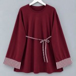 Line İki İplik Tunik Bordo