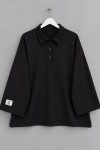Yakalı Oysh Oversize Sweatshirt Siyah