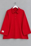 Yakalı Oysh Oversize Sweatshirt Kırmızı
