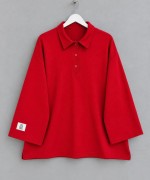 Yakalı Oysh Oversize Sweatshirt Kırmızı