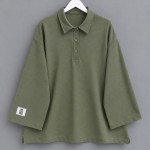 Yakalı Oysh Oversize Sweatshirt Haki