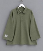 Yakalı Oysh Oversize Sweatshirt Haki