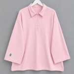 Yakalı Oysh Oversize Sweatshirt Pembe