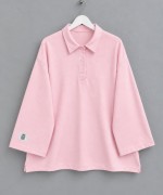 Yakalı Oysh Oversize Sweatshirt Pembe