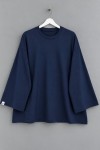 Bisiklet Yaka Salaş Oysh Sweatshirt Lacivert
