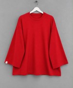 Bisiklet Yaka Salaş Oysh Sweatshirt Kırmızı