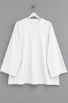 Bisiklet Yaka Salaş Oysh Sweatshirt Ekru