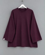 Bisiklet Yaka Salaş Oysh Sweatshirt Mürdüm