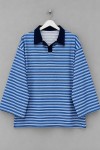 Selanik Çizgili Sweatshirt Mavi
