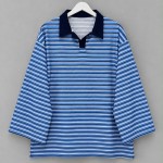 Selanik Çizgili Sweatshirt Mavi