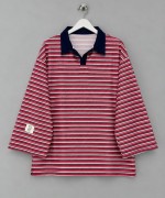 Selanik Çizgili Sweatshirt Kırmızı