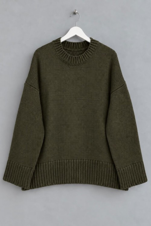 Oversize Pinterest Kazak Haki