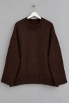 Oversize Pinterest Kazak Koyu Kahverengi