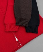 Çift Fermuarlı Reglan Kol Hırka Siyah