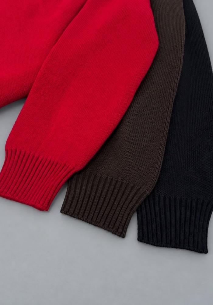 Çift Fermuarlı Reglan Kol Hırka Siyah