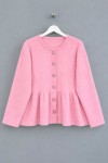 Volanlı Angora Hırka Pembe