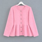 Volanlı Angora Hırka Pembe