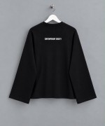 Baskılı İnterlok Sweatshirt Siyah