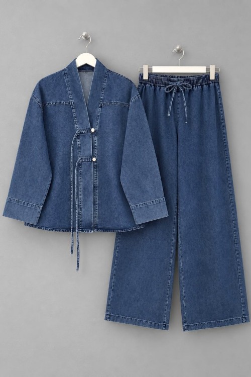 Nova Denim Takım Kot Mavisi