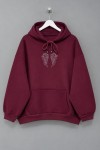 Angel Taş Baskılı Sweatshirt Bordo