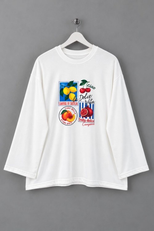 Baskılı Oysh Sweatsirt Tropikal