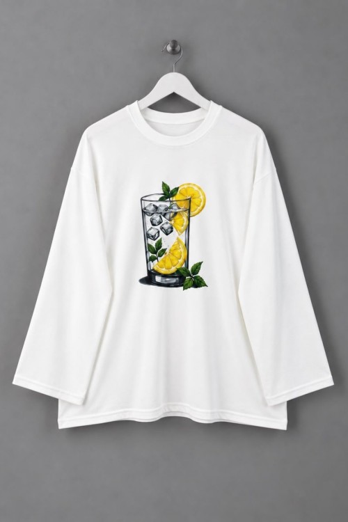 Baskılı Oysh Sweatsirt Limon