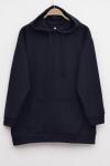Kanguru Cep Kapüşonlu Sweatshirt Siyah