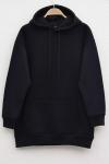 Üç İplik Şardonlu Sweatshirt Siyah