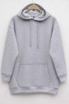 Üç İplik Şardonlu Sweatshirt Gri Melanj