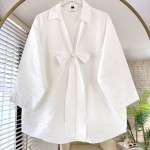 Önü Bağlamalı Kimono Beyaz