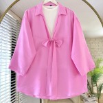Önü Bağlamalı Kimono Pembe