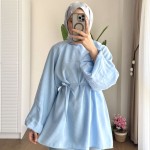 Balon Kol Modal Tunik Bebe Mavisi