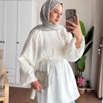 Balon Kol Modal Tunik Ekru