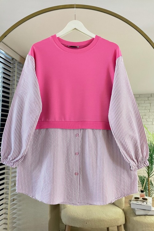 Garnili Line Tunik Pembe